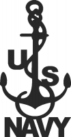 Navy Anchor - DXF CNC dxf for Plasma Laser Waterjet Plotter Router Cut Ready Vector CNC file